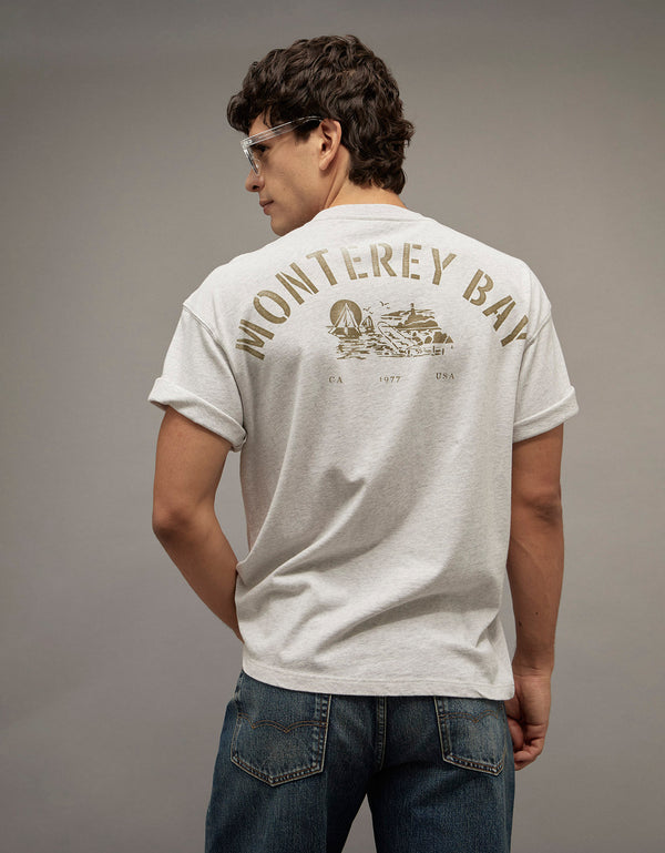 Camiseta Gráfica de Destino Boxy Ae - Gris