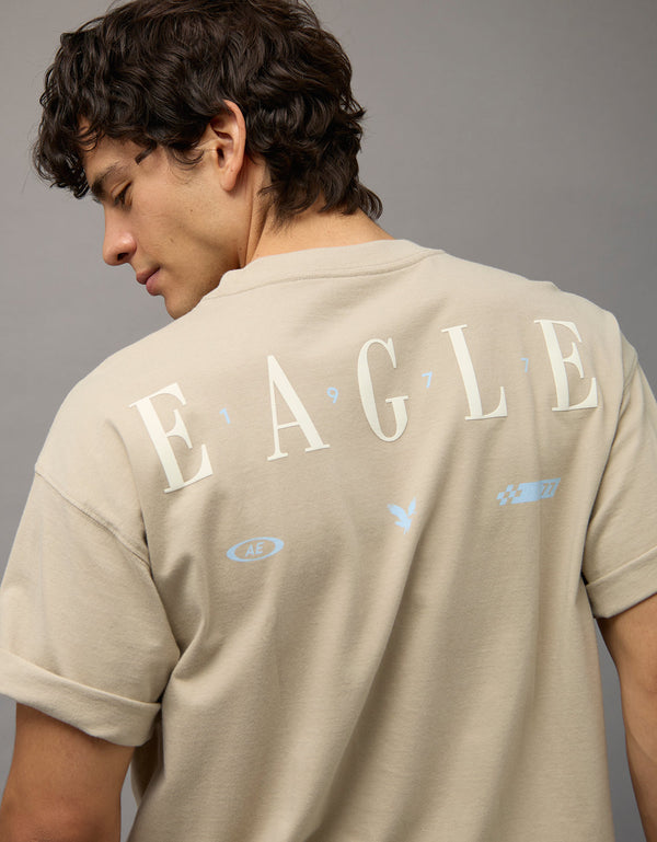 Camiseta Oversized Gráfica con Logo Ae - Generico