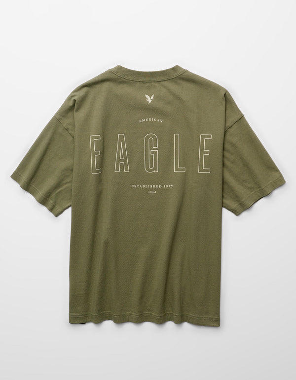 Camiseta Gráfica con Logo Ae Relaxed - Generico