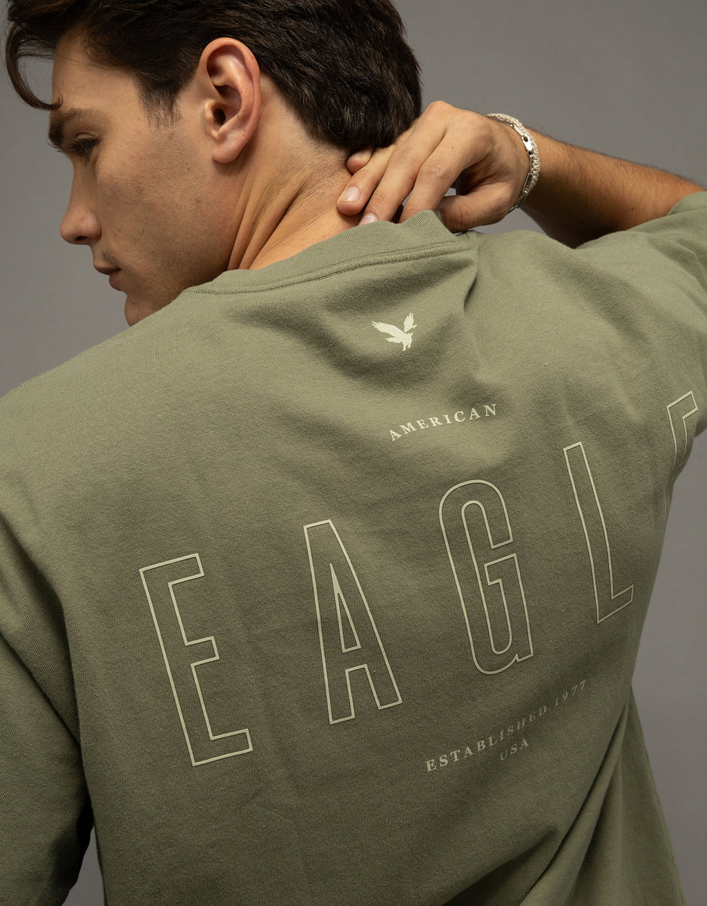 Camiseta Gráfica con Logo Ae Relaxed - Generico 0181_5847_309_d1