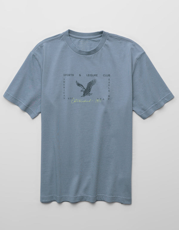 Camiseta gráfica de ajuste estándar Ae - Azul