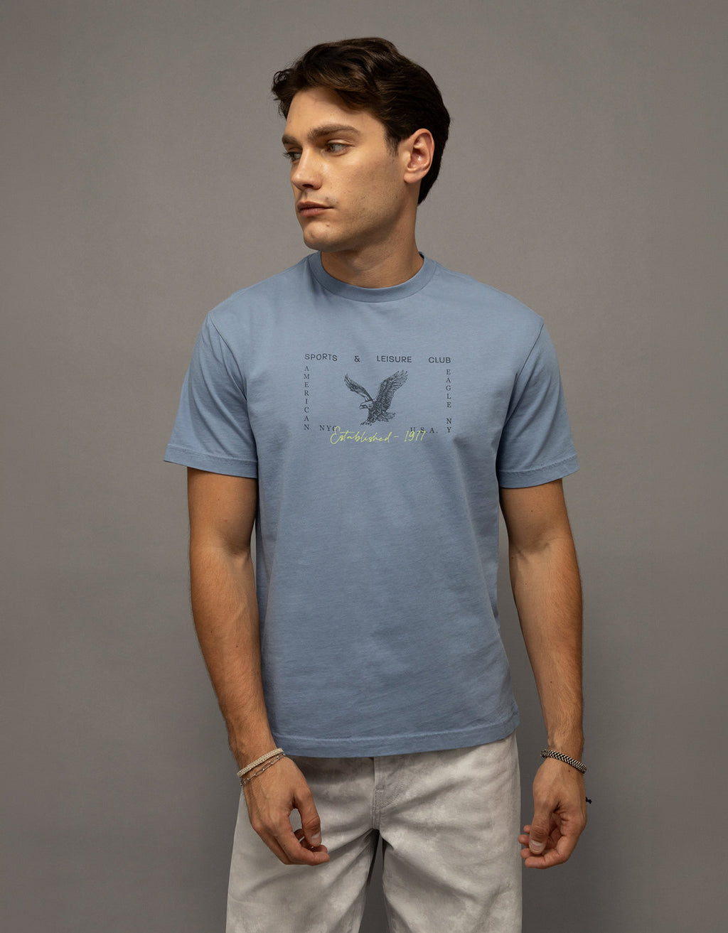 Camiseta gráfica de ajuste estándar Ae - Azul 0181_5911_400_of