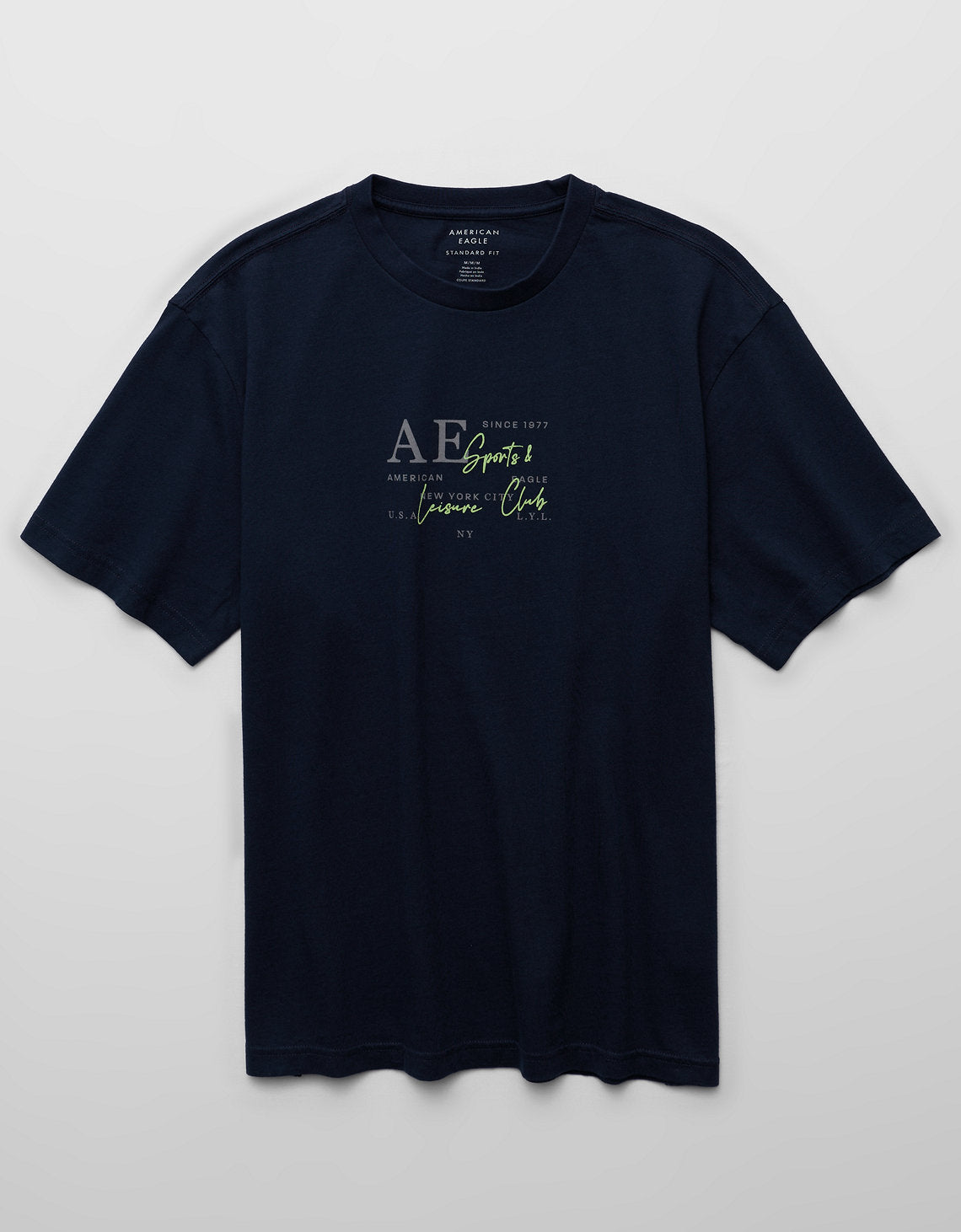Camiseta gráfica de ajuste estándar Ae - Azul 0181_5911_410_f