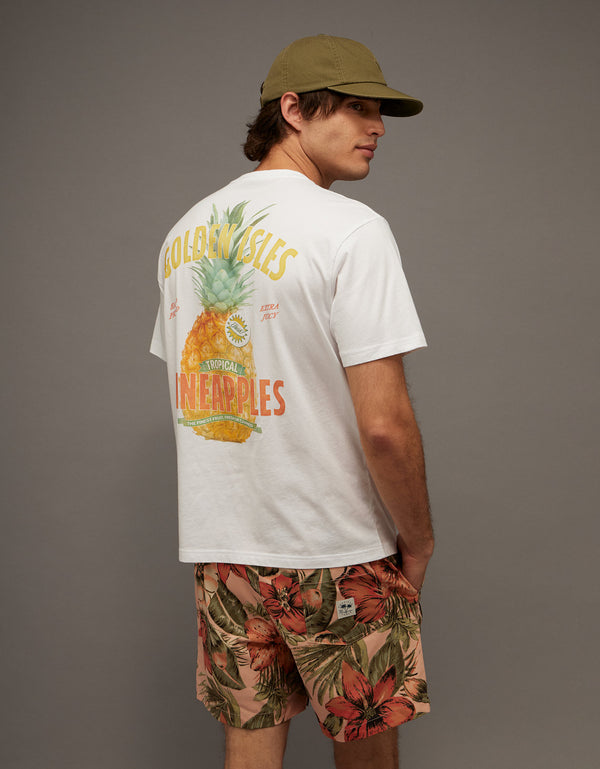 Camiseta Gráfica de Destino Ajuste Estándar Ae - Blanco
