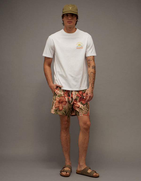 Camiseta Gráfica de Destino Ajuste Estándar Ae - Blanco