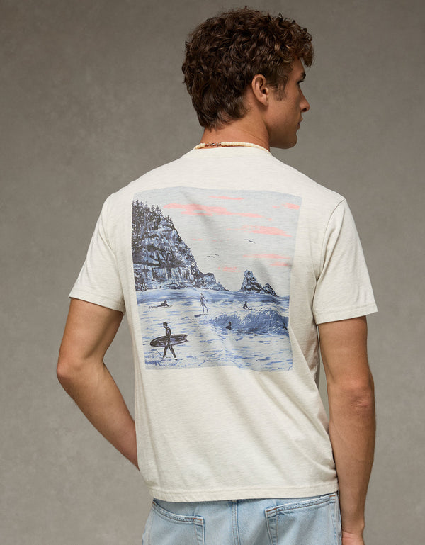 Camiseta Gráfica de Destino Ajuste Estándar Ae - Gris
