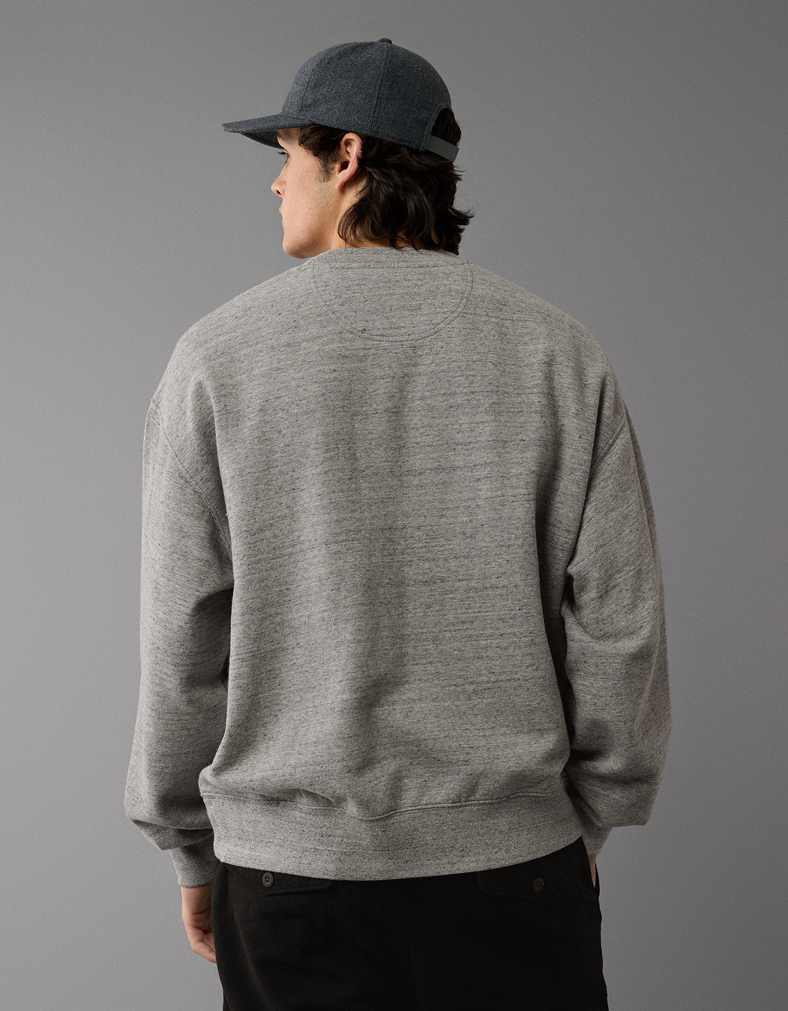 Suéter Cuello Redondo Manga Larga Hombre AE - Gris 0191_2510_012_ob