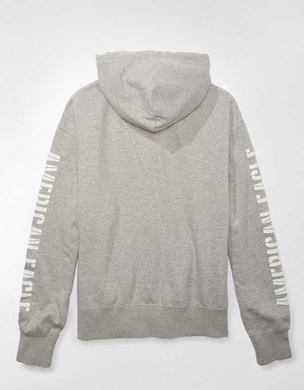 Buzo con capucha Ae Ultra Soft con estampado tipográfico - Gris