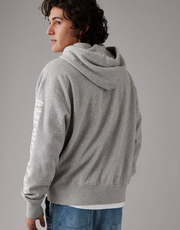 Buzo con capucha Ae Ultra Soft con estampado tipográfico - Gris