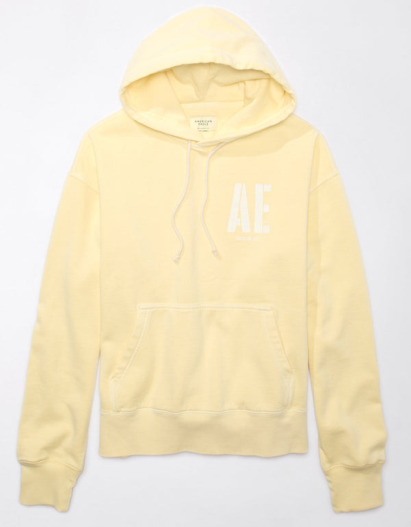 Buzo con capucha Ae Ultra Soft con estampado tipográfico - Amarillo