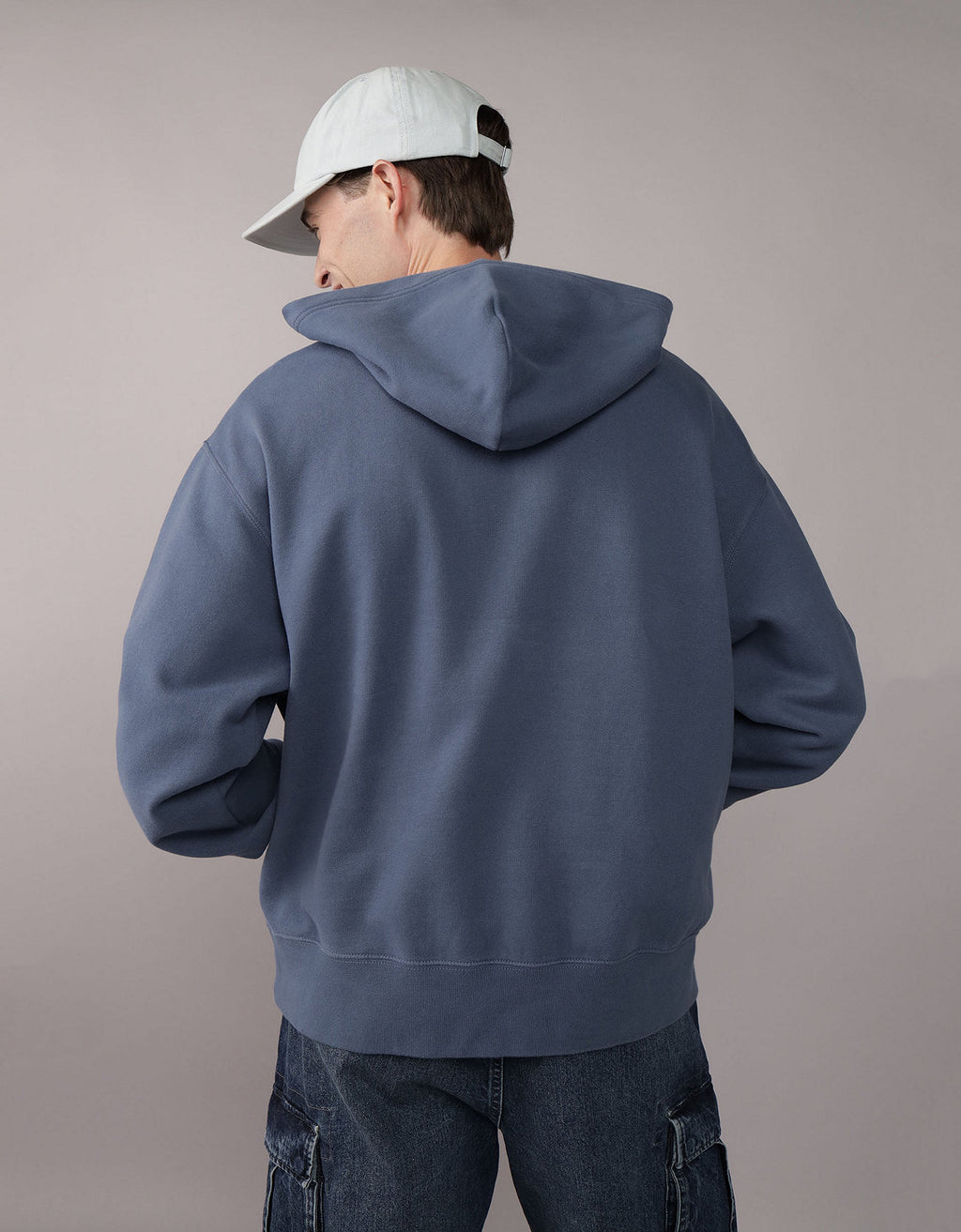 Buzo con capucha manga larga Hombre AE - Azul 0193_2508_410_ob