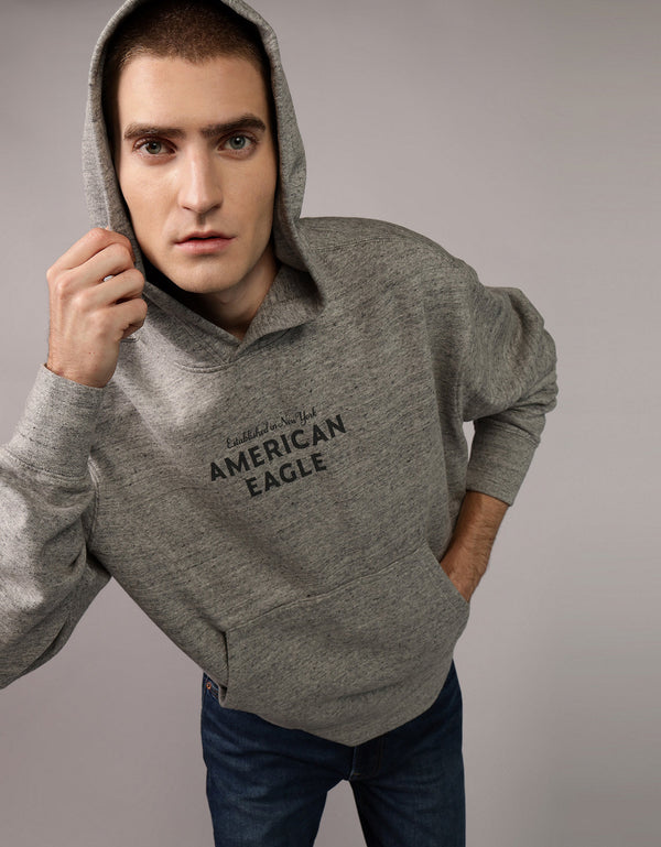 Buzo con capucha manga larga Hombre AE - Gris