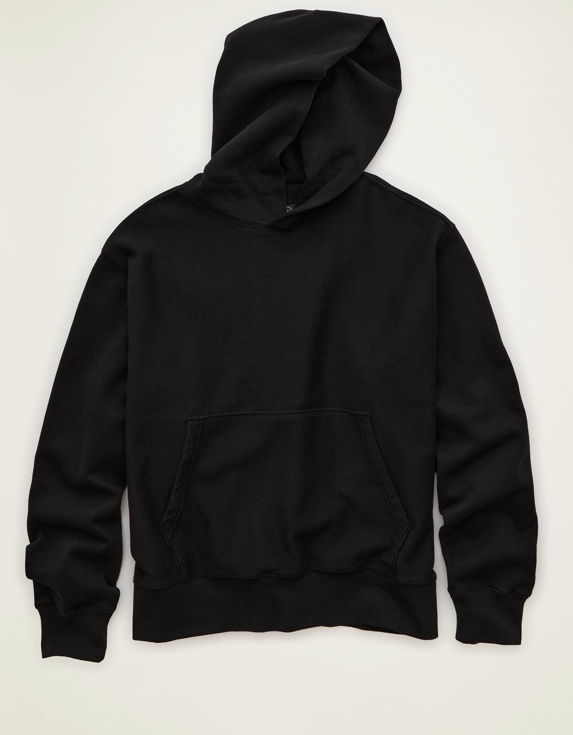 Sudadera con capucha de lujo relajado y pesado Ae - Negro 0193_2901_001_f