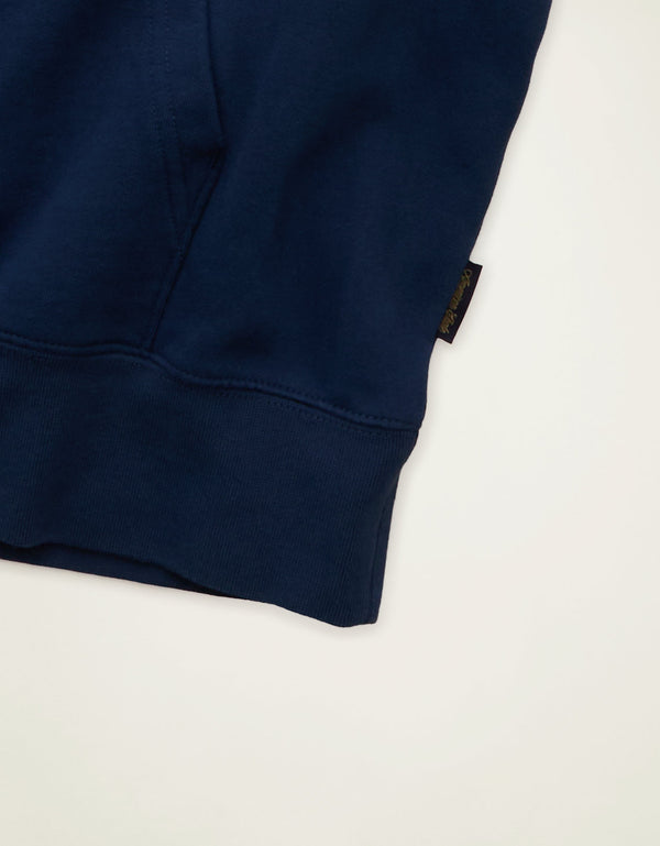 Sudadera con capucha de lujo relajado y pesado Ae - Azul