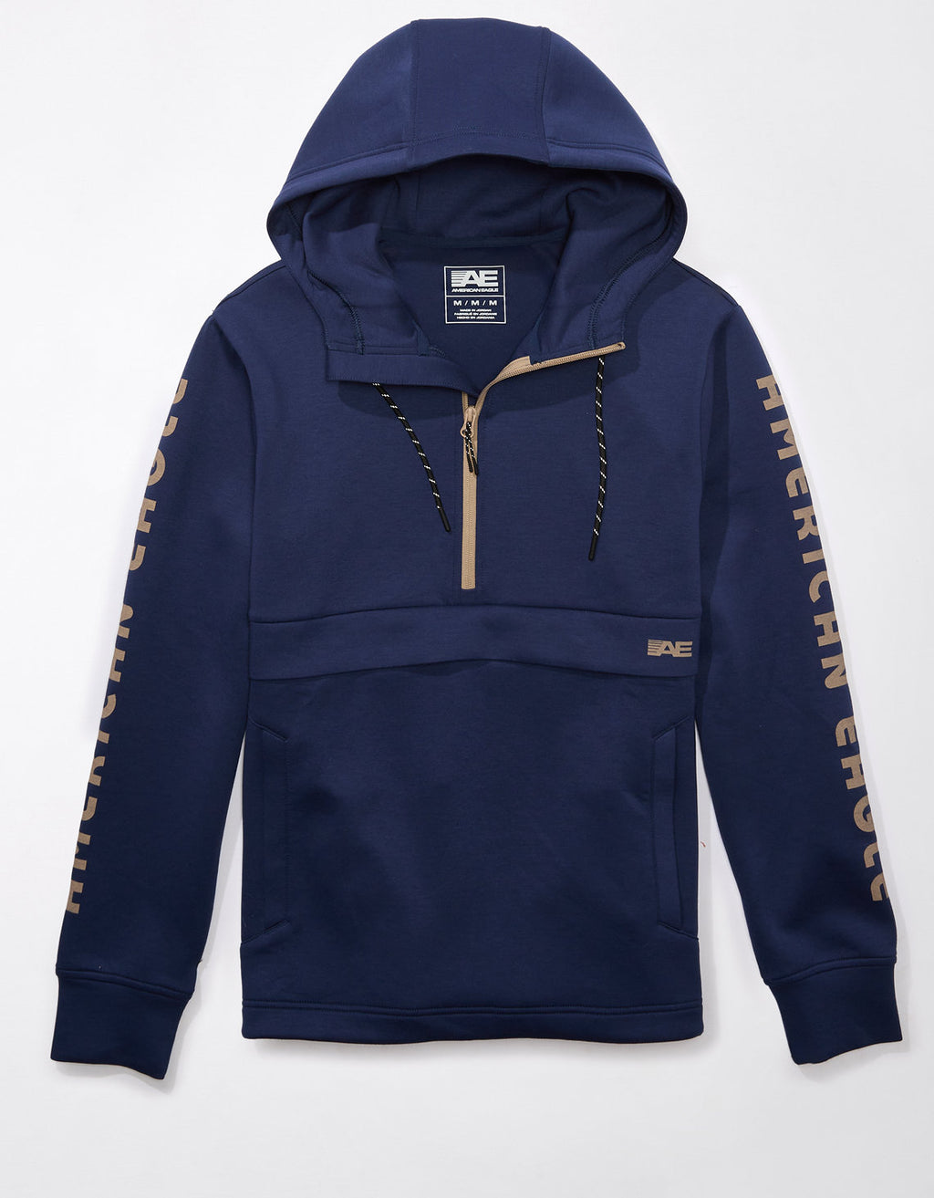 Buzo AE con capucha manga larga con estampados para hombre - Azul 0195_2284_405_f
