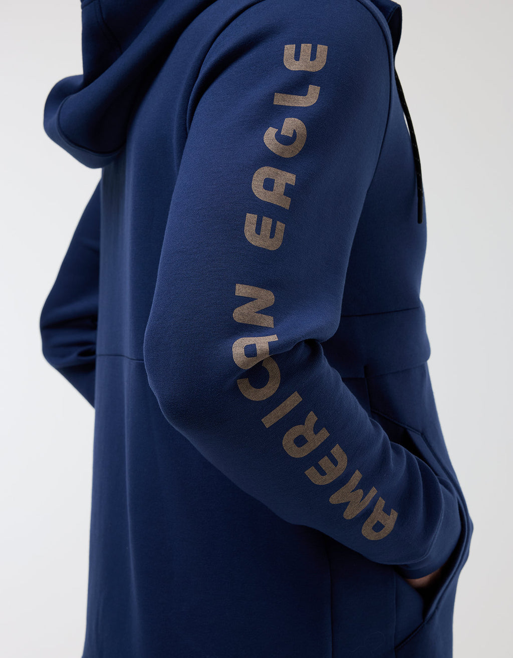 Buzo AE con capucha manga larga con estampados para hombre - Azul 0195_2284_405_ob
