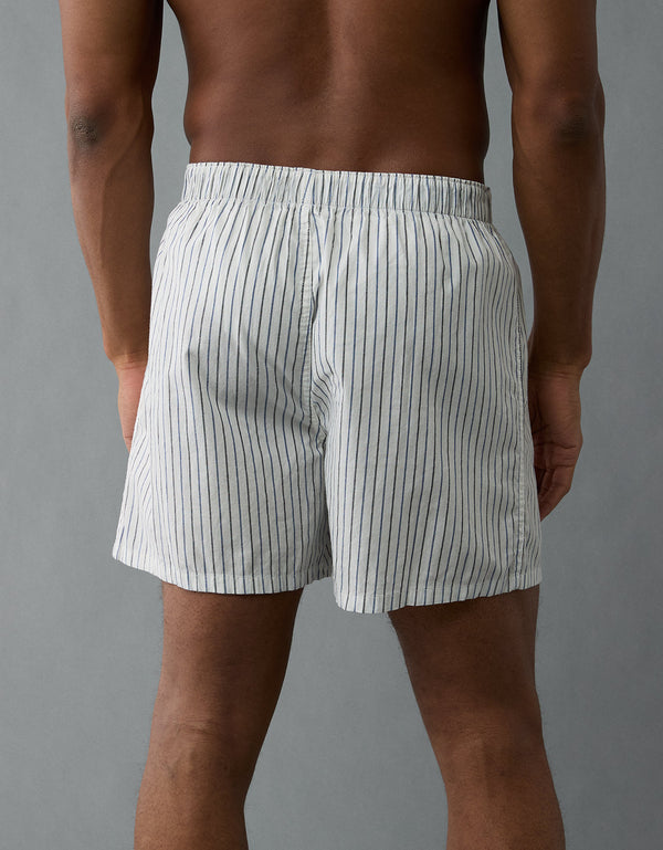 Boxer corto elástico a rayas Aeo - Azul