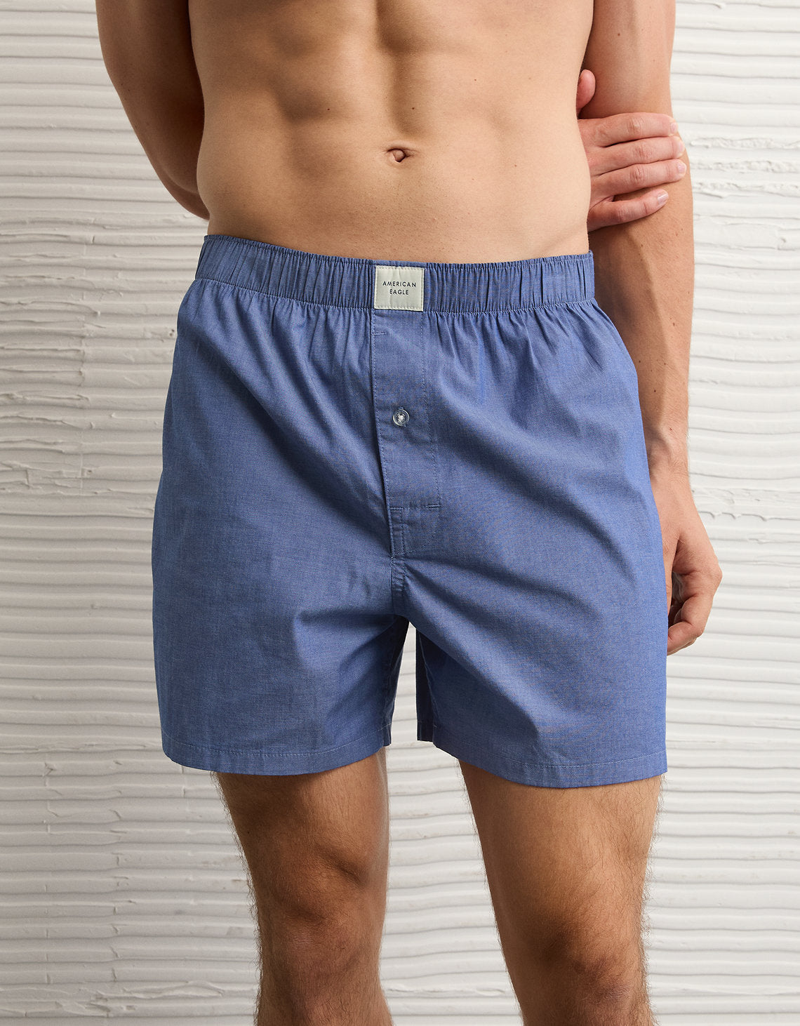 Bóxer corto elástico para hombre de Aeo - Azul 0220_3819_523_of