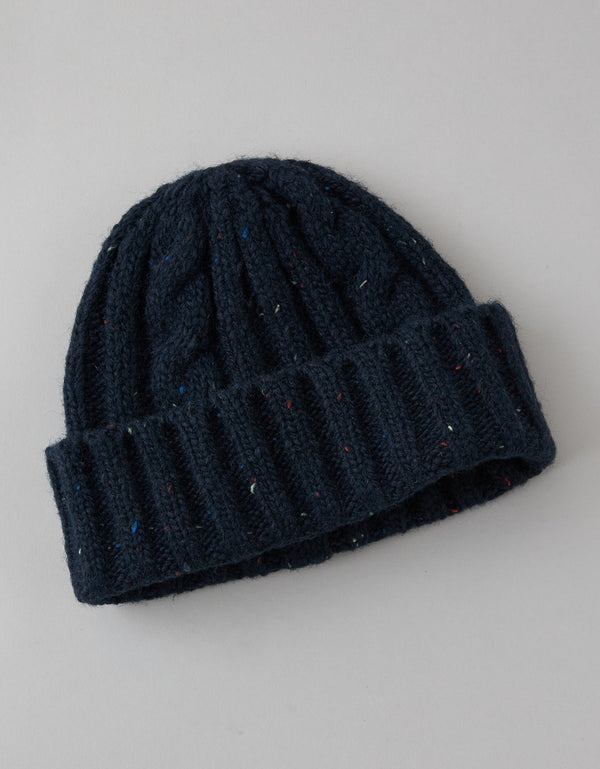 Gorro de Punto Grueso con Trenzas Ae - Azul