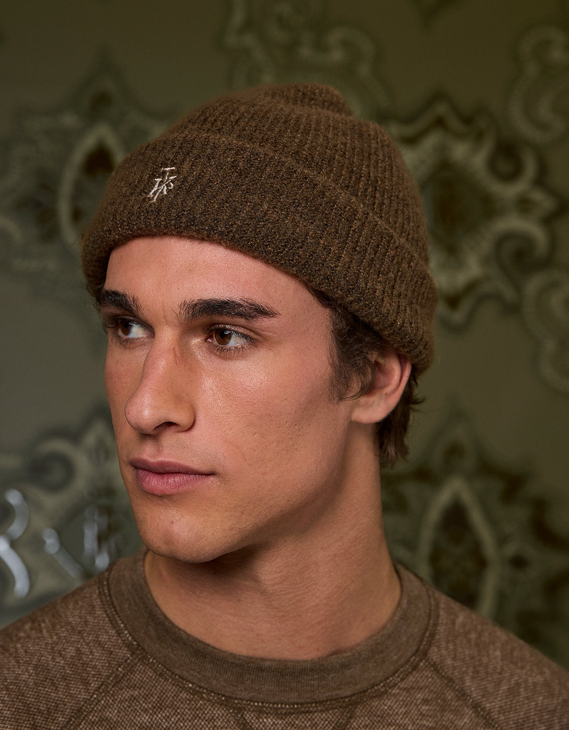 Ae x tru Kolors Gorro de Doble Capa Acanalado - Café 0222_8488_200_of