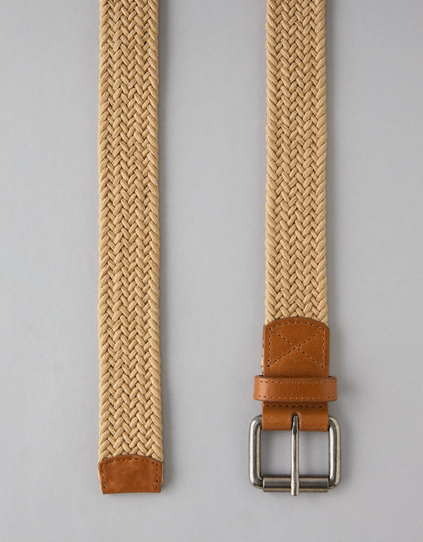 Cinturón Trenzado para Hombre - Caqui