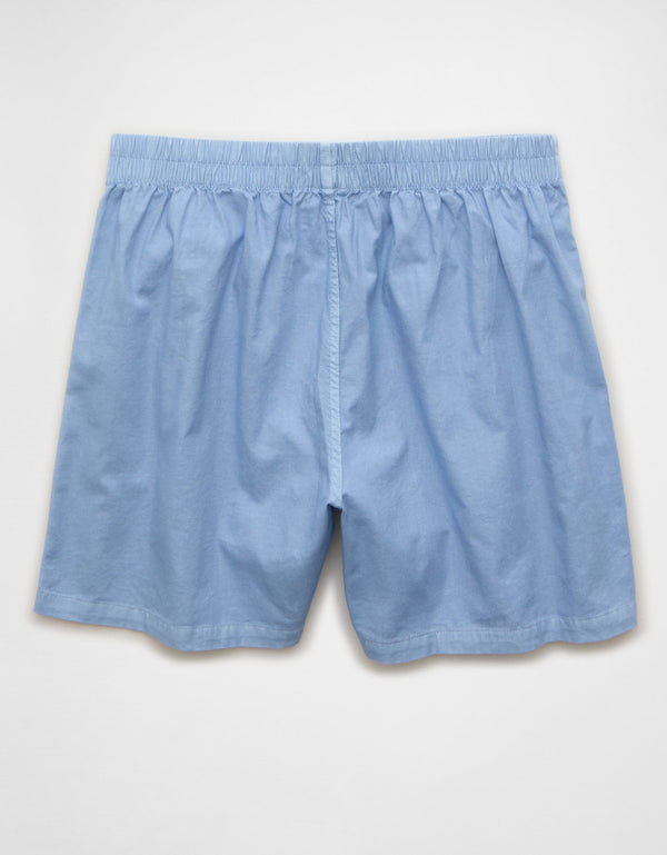 Boxer clásico de popelina con bolsillo para hombre Aeo - Azul
