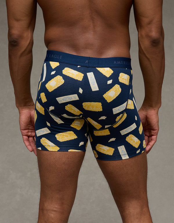 Bóxer Clásico de 6 pulgadas con estampado Ae - Azul