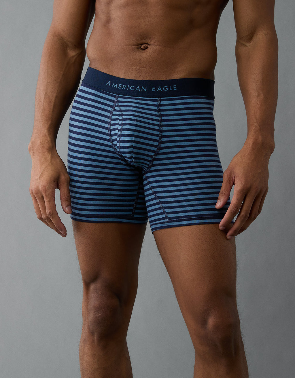 Bóxer Clásico con rayas de 6 para Hombre - Azul 0235_4849_400_of