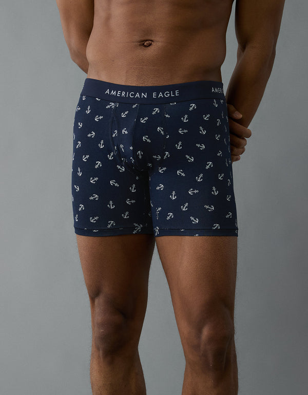 Bóxer Clásico con estampado de 6 para Hombre - Azul