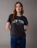 Camiseta Gráfica de Marca Ae - Negro Decolorado 0300_1150_094_of