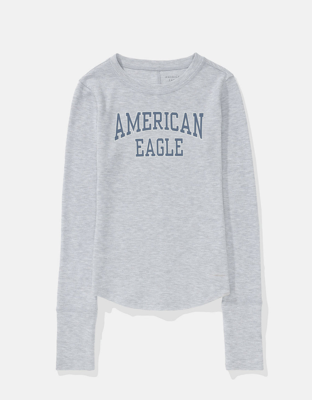 Camiseta Manga Larga Ae - Gris 0300_1377_005_f