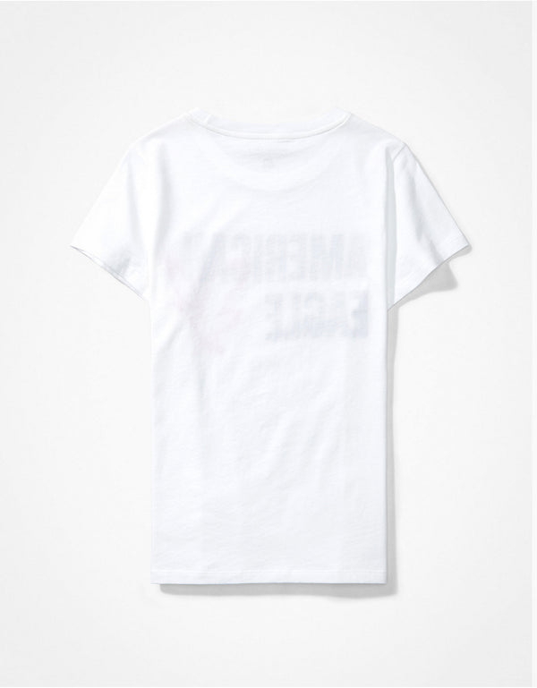 Camiseta AE gráfica con corte ajustado - Blanco
