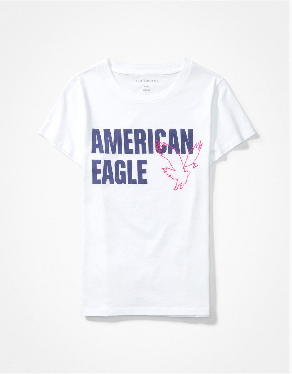 Camiseta AE gráfica con corte ajustado - Blanco 0300_8743_100_f