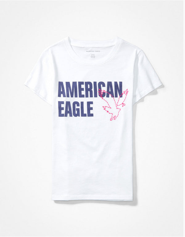 Camiseta AE gráfica con corte ajustado - Blanco