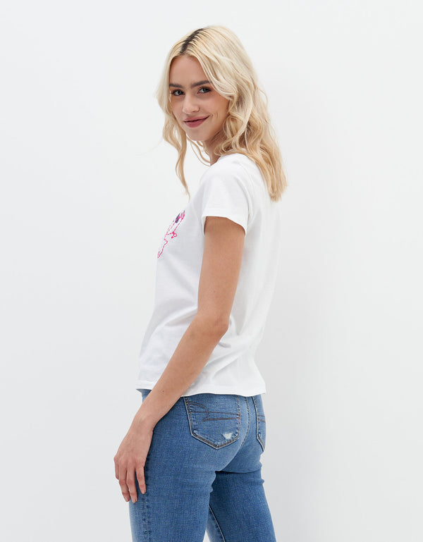 Camiseta AE gráfica con corte ajustado - Blanco