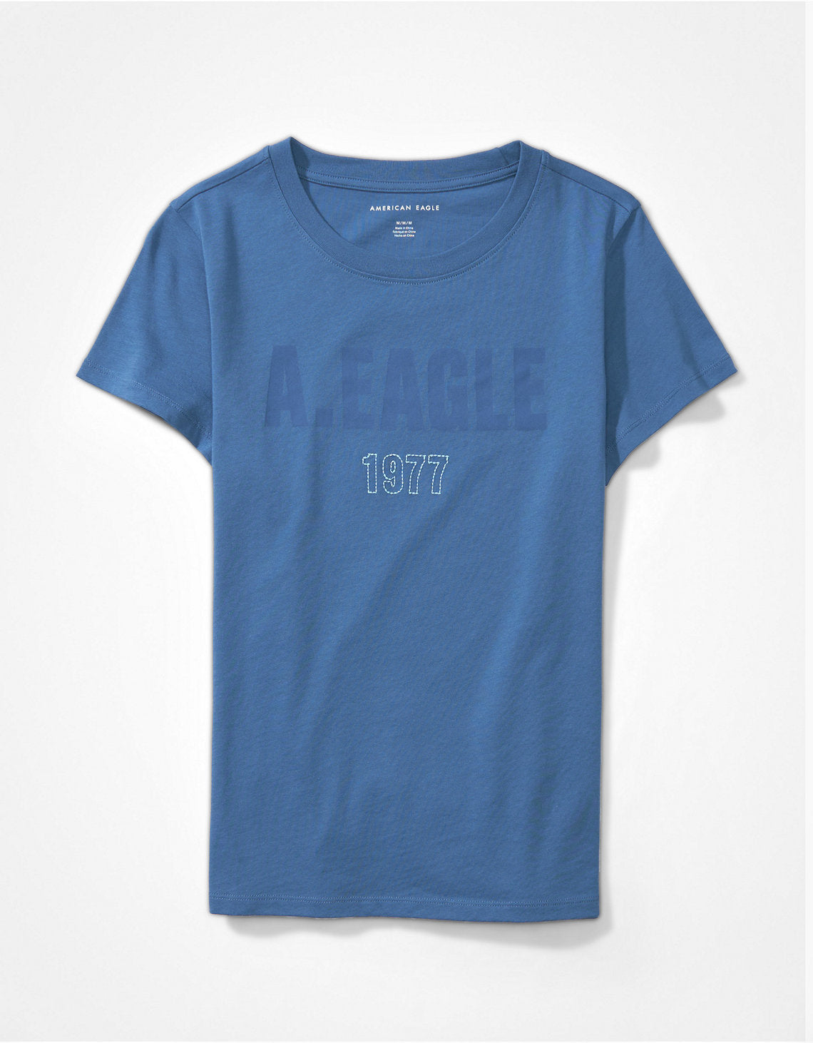 Camiseta AE gráfica con corte ajustado - Azul 0300_8743_410_f