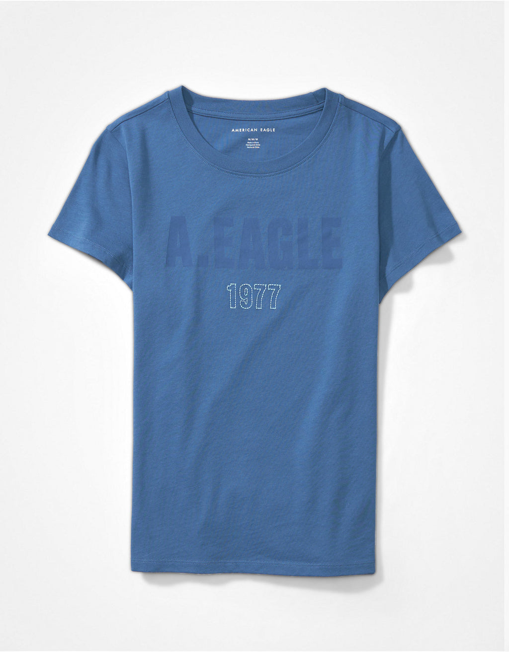 Camiseta AE gráfica con corte ajustado - Azul 0300_8743_410_f