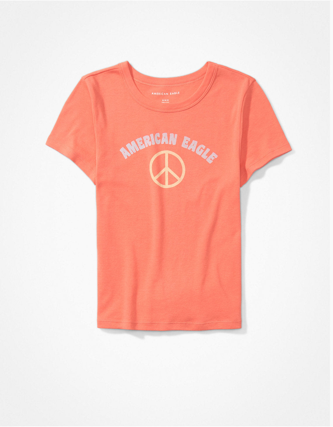 Polera AE gráfica con corte ajustado - Naranja 0300_8843_823_f