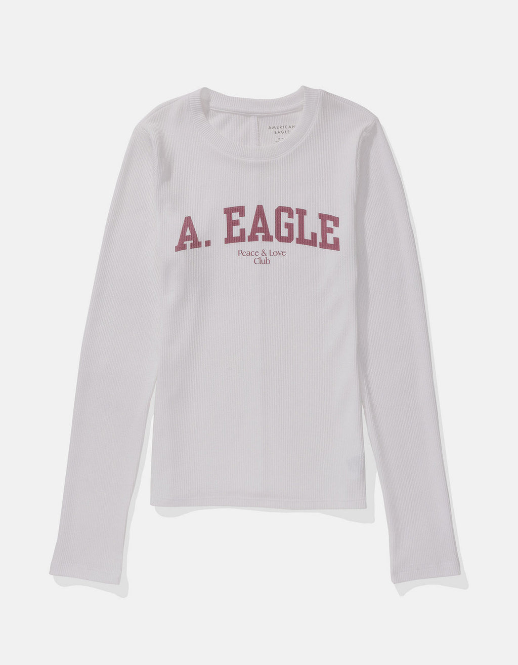 Camiseta AE gráfica con corte ajustado manga larga - Blanco 0300_9073_100_f