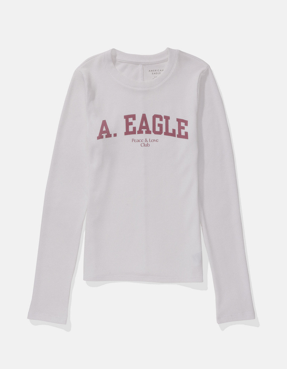 Camiseta AE gráfica con corte ajustado manga larga - Blanco 0300_9073_100_f
