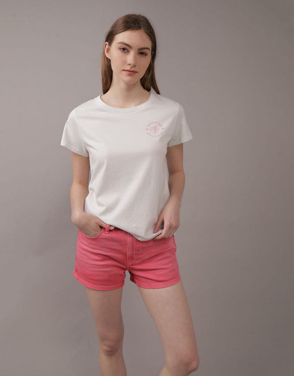 Camiseta AE gráfica con corte ajustado - Blanco