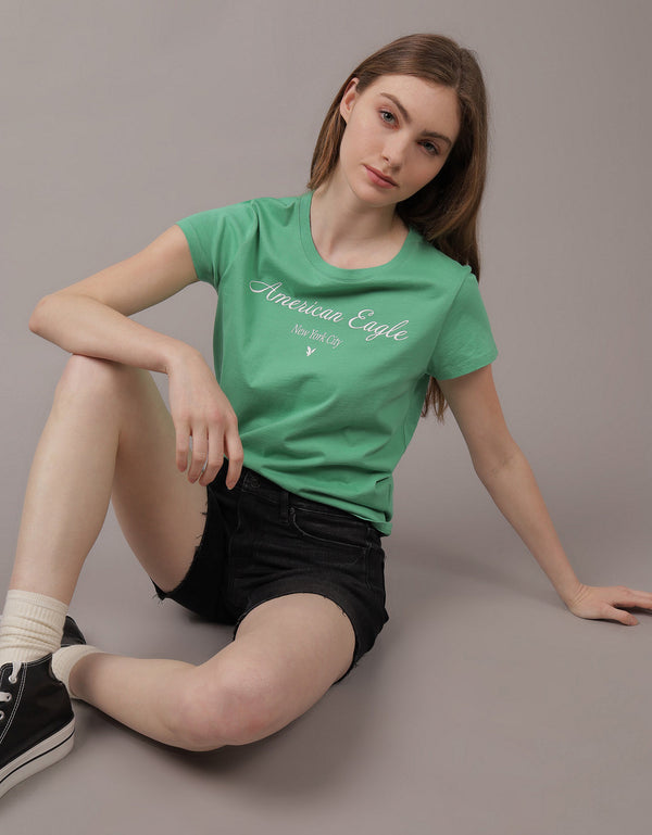 Camiseta AE gráfica con corte ajustado - Verde