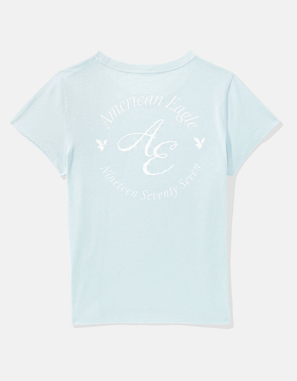 Camiseta AE gráfica con corte ajustado - Azul