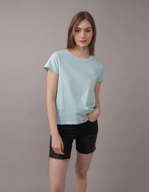 Camiseta AE gráfica con corte ajustado - Azul