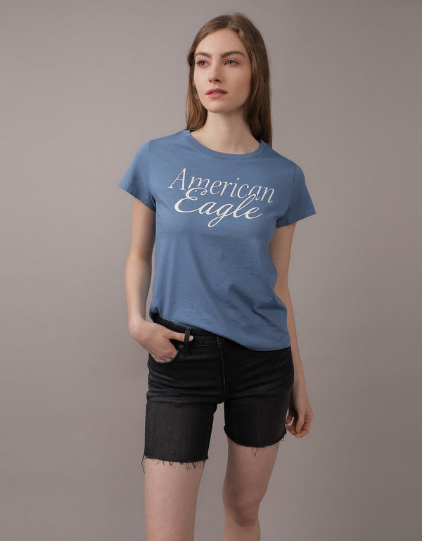 Camiseta AE gráfica con corte ajustado - Azul