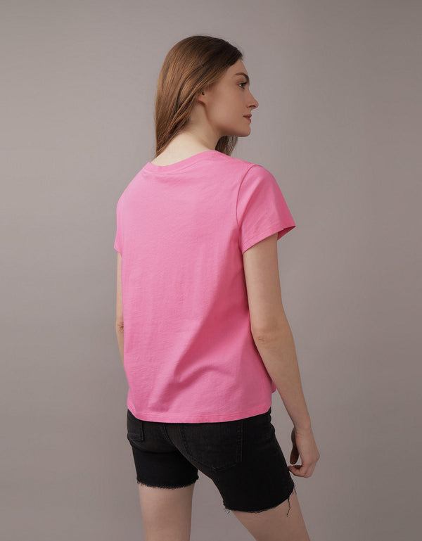 Camiseta AE gráfica con corte ajustado - Rosa