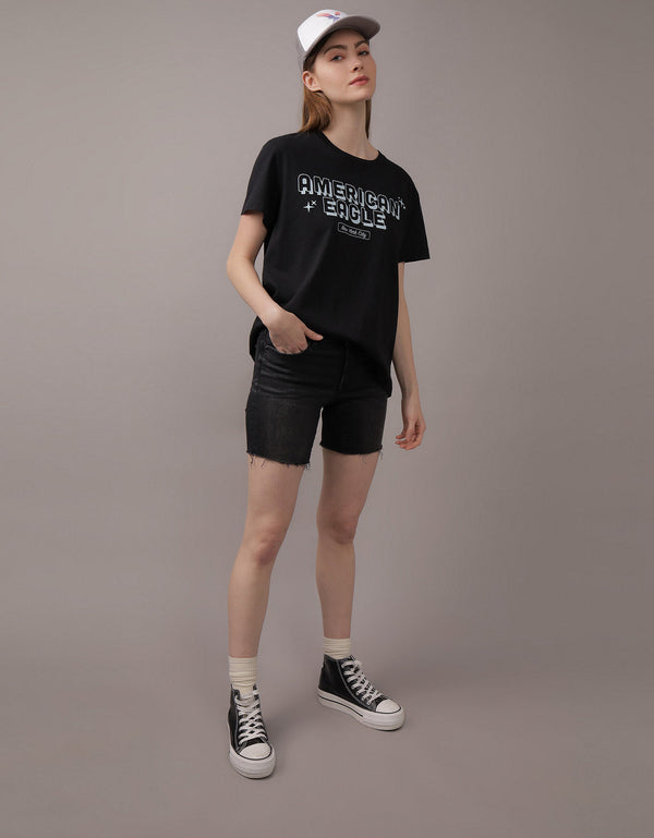 Camiseta AE gráfica con corte ajustado - Negro