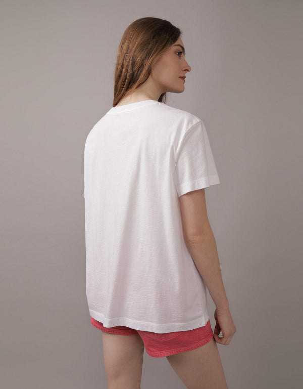 Camiseta AE gráfica con corte ajustado - Blanco