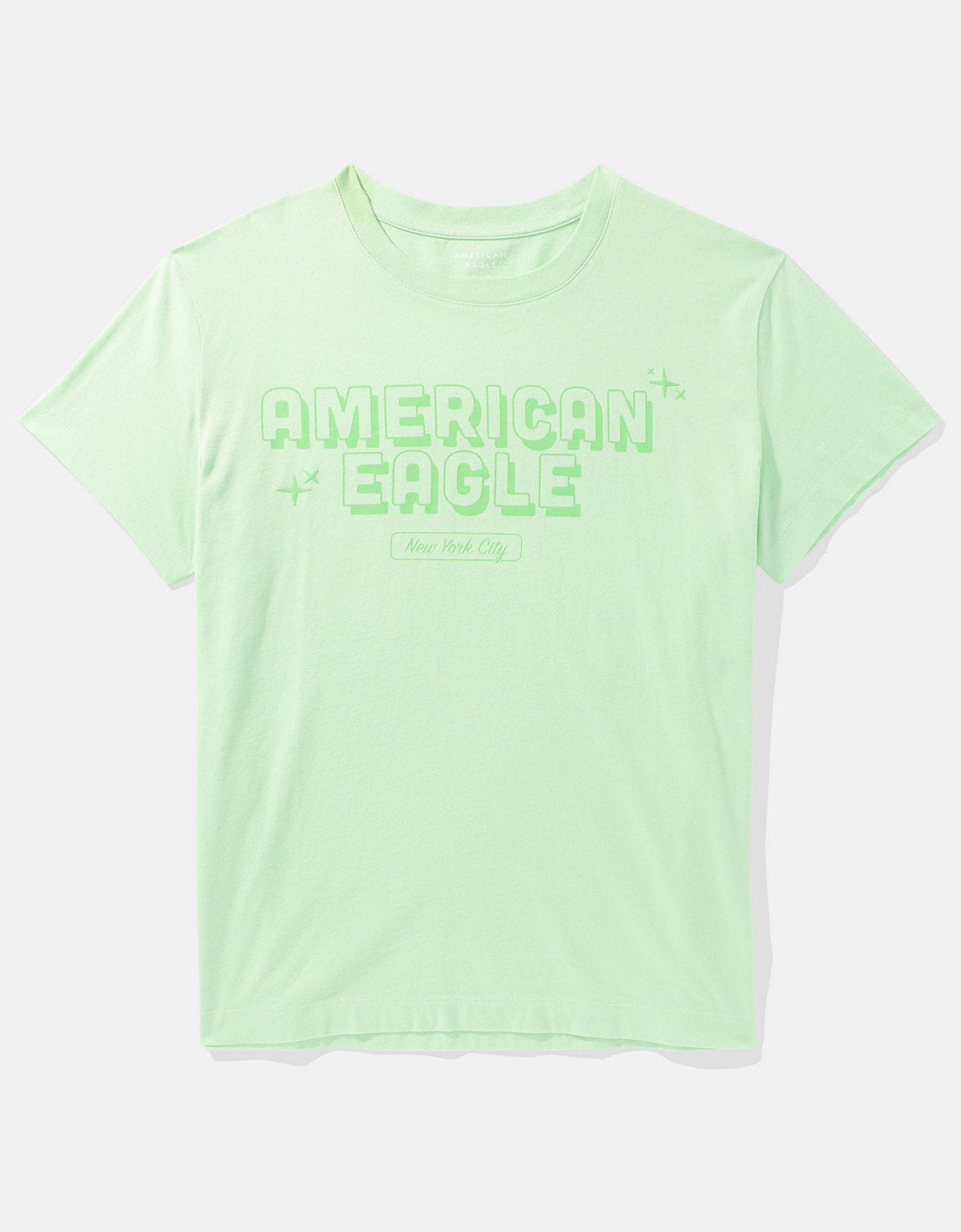 Camiseta AE gráfica con corte ajustado - Verde 0300_9514_300_f