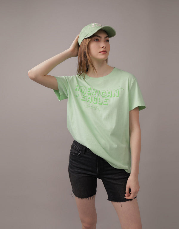 Camiseta AE gráfica con corte ajustado - Verde